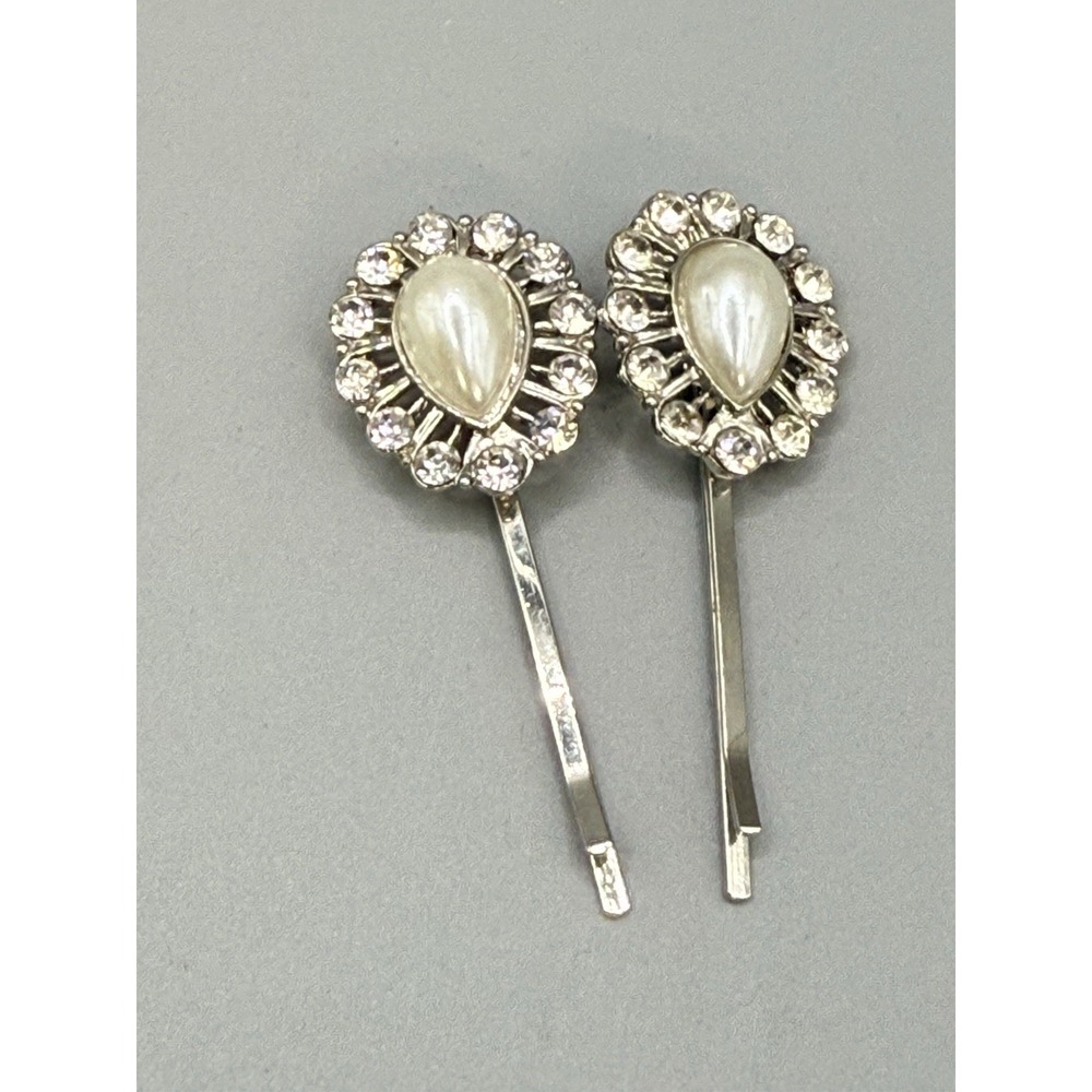 Waterdrop Hair Pins Bridal Bobby Pin Rhinestone Pearl Hair Clips